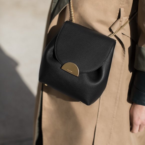 Polene Handbags - Polene Number One Mini in Monochrome Black